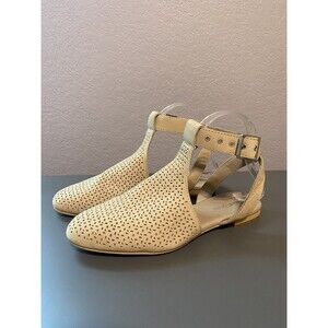 Timberland Orthopedic Leather Perforated Sling Back Mules Beige Size 6.5 Sandals